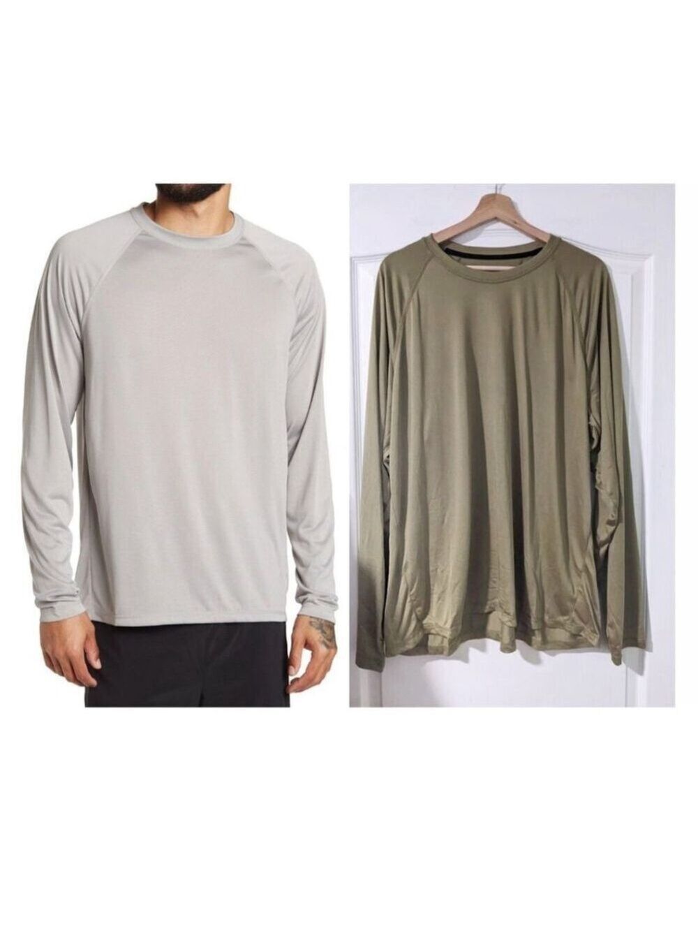 Z by Zella | Core Long Sleeve Performance T-Shirt in Olive Green
